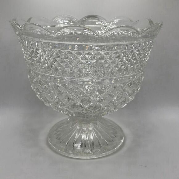 Anchor Hocking Other - Vintage Anchor‎ Hocking Wexford Diamond Pattern Pedestal Bowl
